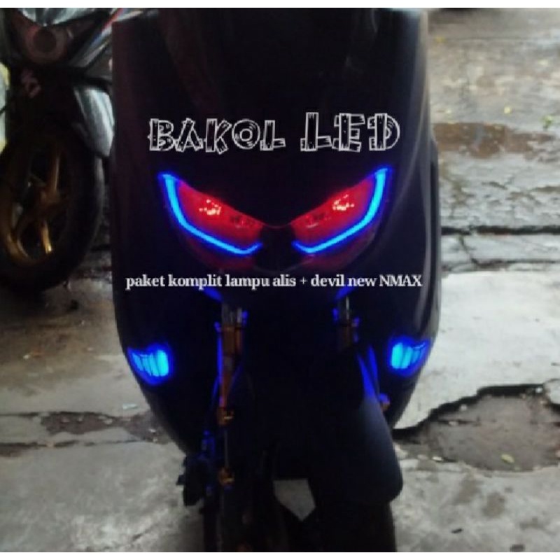 Lampu Alis + Devil/demon eyes NMAX NEW paket komplit I Lampu LED Alis NMAX NEW 2021 I lampu alis mur
