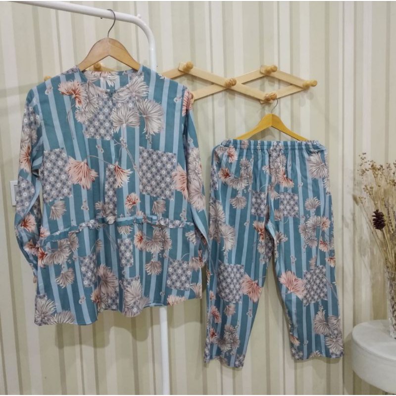 Baju setelan celana wanita bahan rayon viscos size XL dan XXL