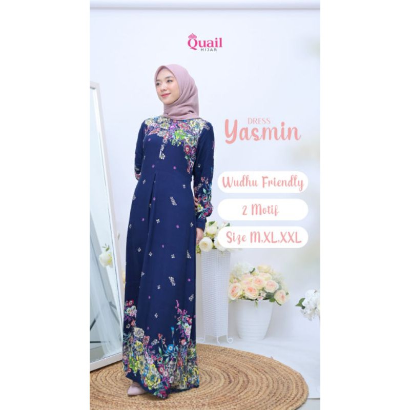 QUAIL HIJAB ORI | Gamis | "Yasmin Dress" (Gamis Flower)