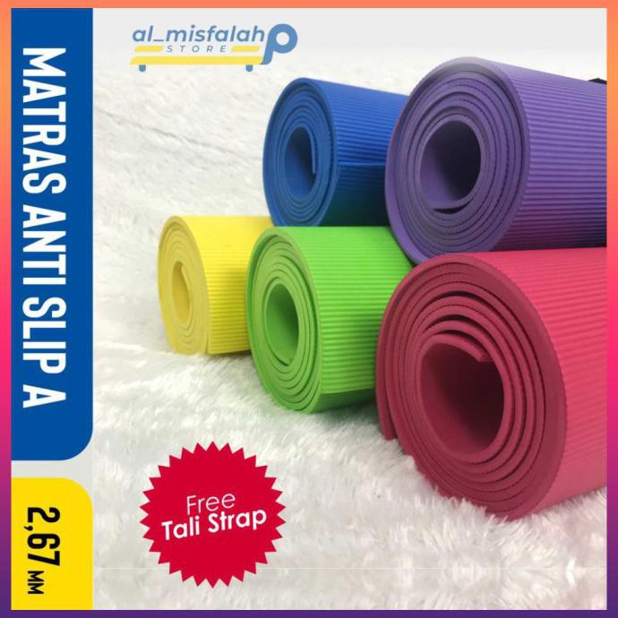 HARGA MENARIK  MATRAS ANTI SLIP ALAS YOGA SENAM MAT TEBAL 267 MM OUTDOOR INDOOR A