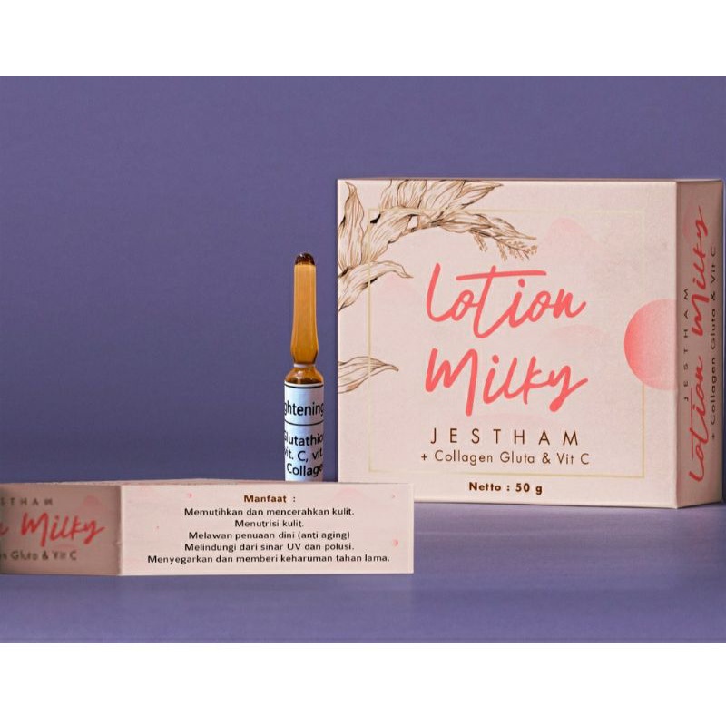 Lotion Injeksi Milky Jestham + Collagen Gluta & Vit C 50gr