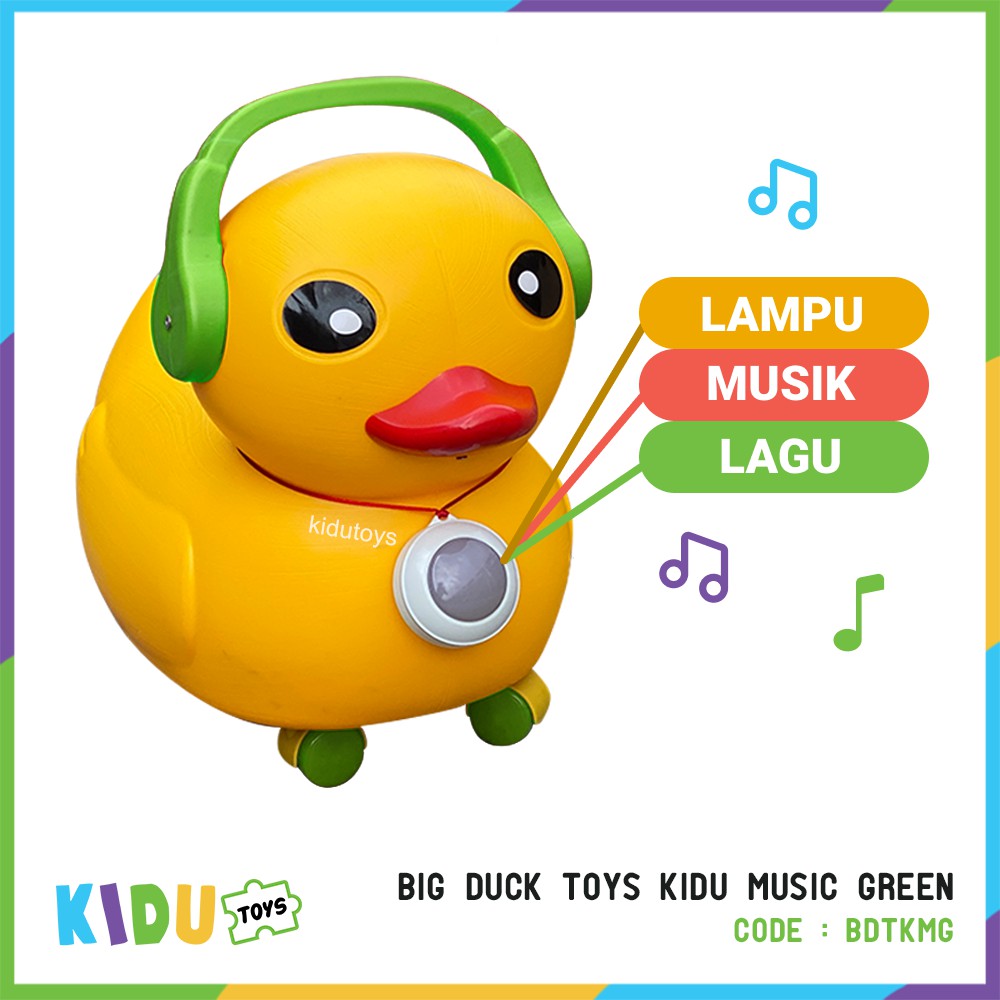 Mainan Anak Bebek Dorong Big Duck Toys dengan Music Lagu Lampu by Kidu Toys [READY] Kidu Toys