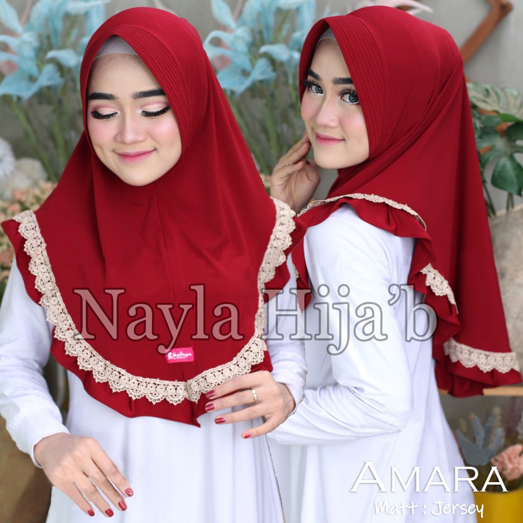 PROMO JILBAB INSTAN JERSEY PREMIUM KERUDUNG BERGO AMARA HIJAB TERBARU NAYLA HIJAB