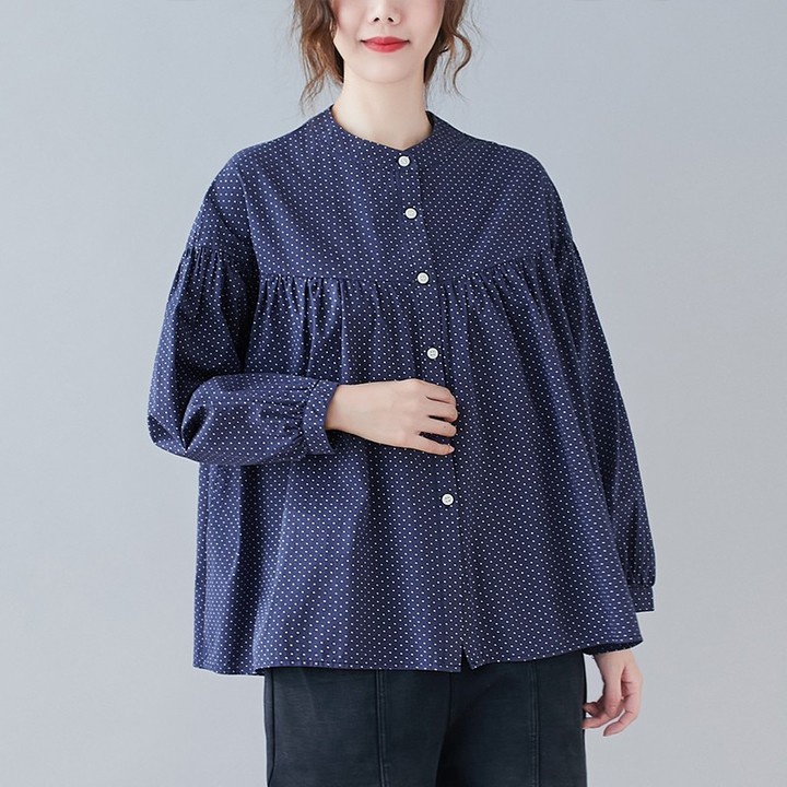 POLKA BLOUSE - blouse polka / atasan polkadot / blouse wanita / blouse kekinian / blouse cantik / simple blouse / blouse polos