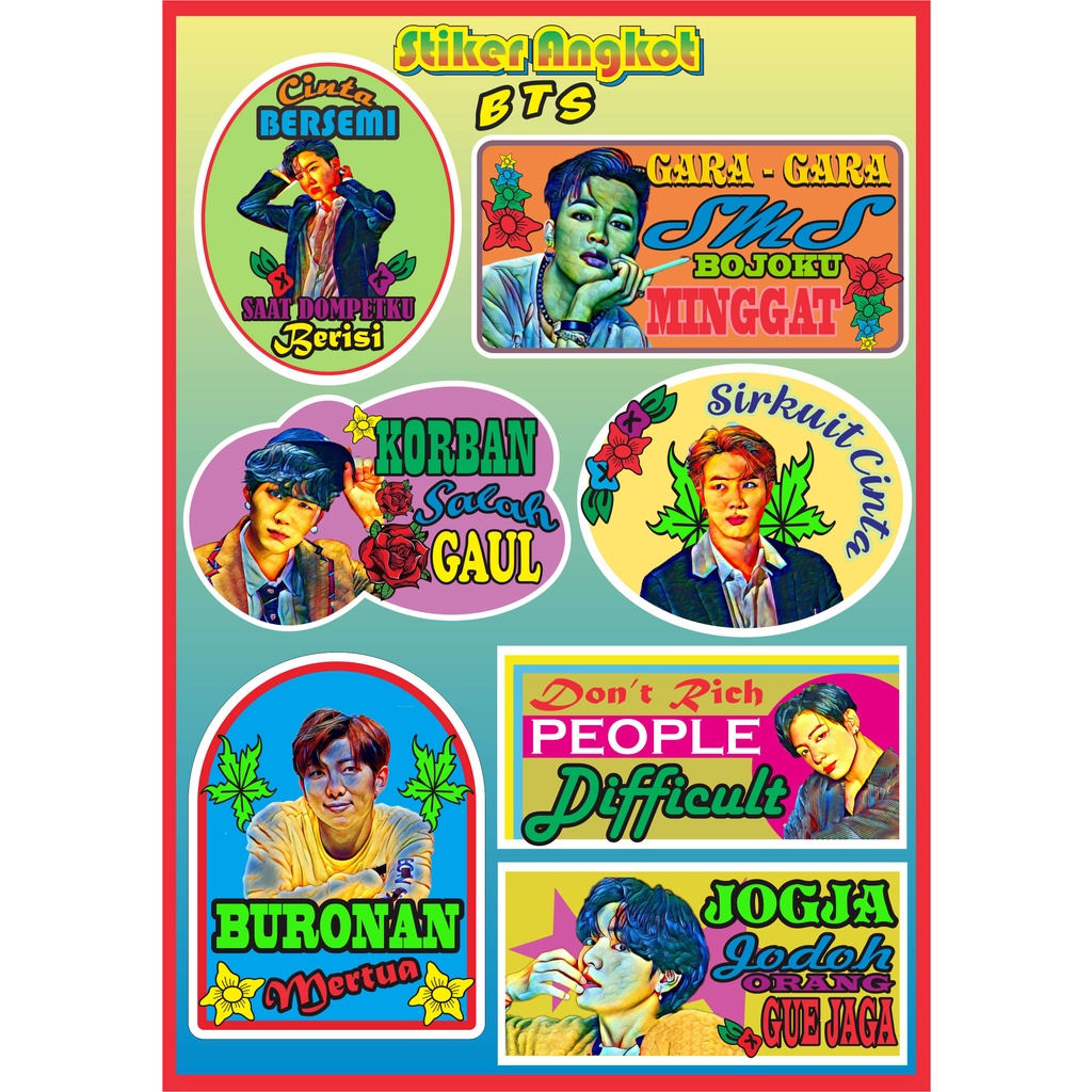 STIKER ANGKOT BTS | STIKER JADUL BTS | STIKER BTS