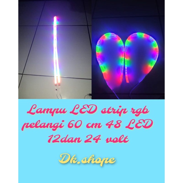 Lampu LED STRIP STEROBO RGB 60 CM 12 dan 24 VOLT