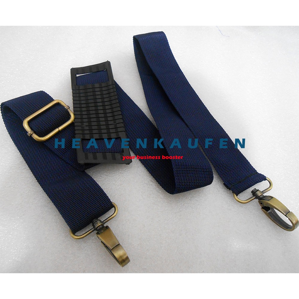 Strap Tas / Tali Selempang Tas Pria Biru Navy Dongker Lebar 3,8 cm Kait Besi ATG Bakar