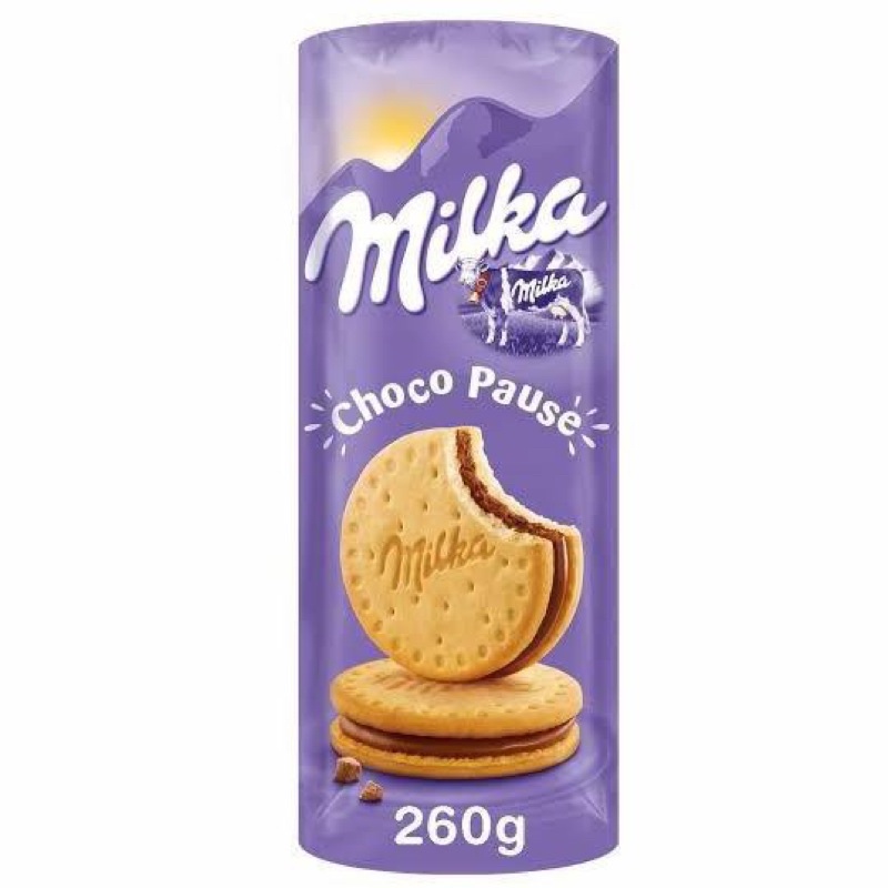 MILKA Choco Pause Milka Biscuit Round Milka Chocolate Wafer Biscuit Pause 260gr Wafer Coklat