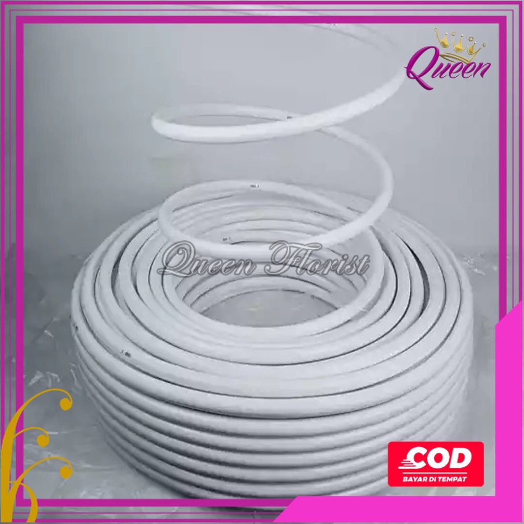 Pipa Flexible Diameter Putih Per 10 Meter | Pipa Elastis/Lentur Dekorasi Lampu | Pipa Fleksibel Inst