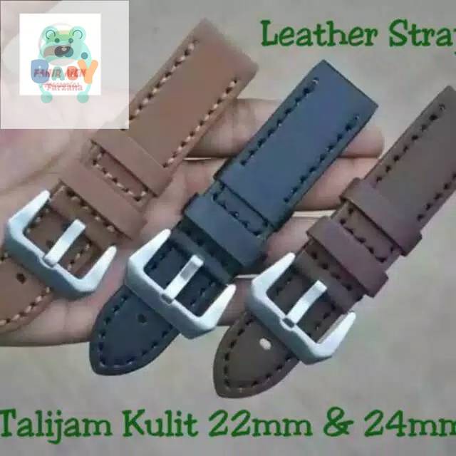 Tali jam kulit 22mm 24mm leather Strap tali jam tangan kulit 22 24mm