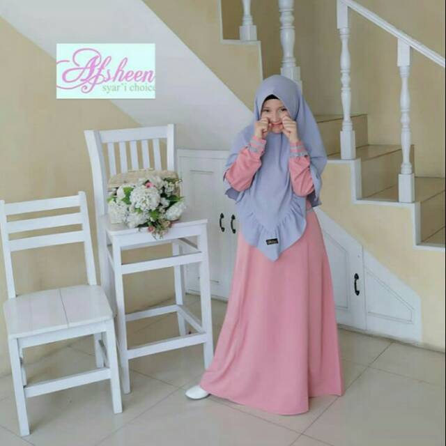 Afsheen  Ready Stok  Gamis Anak Syar'i