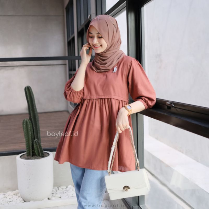 Bayleaf.id Ruby blouse Lengan Pendek Premium