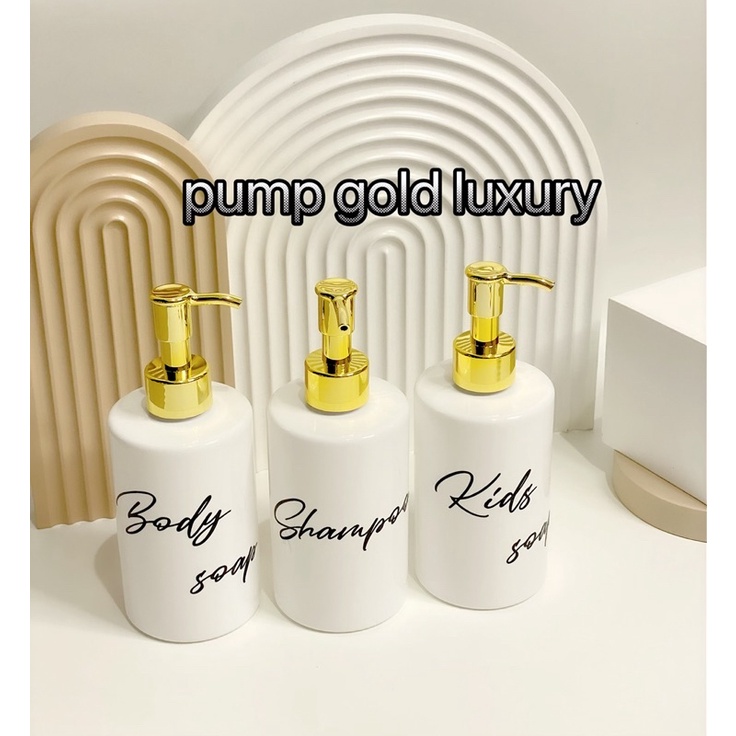 botol PUTIH EXCLUSIVE 250ml hitam PLATINUM . aesthetic bottle minimalist refill organizer laundry bathroom tempat sabun cair pump gold silver estetik