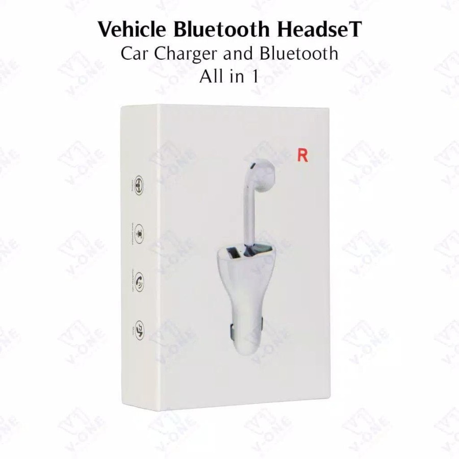 Car Charger &amp; Earphone Bluetooth Wireless 2in1 Vehicle ( BINTANG ACC )