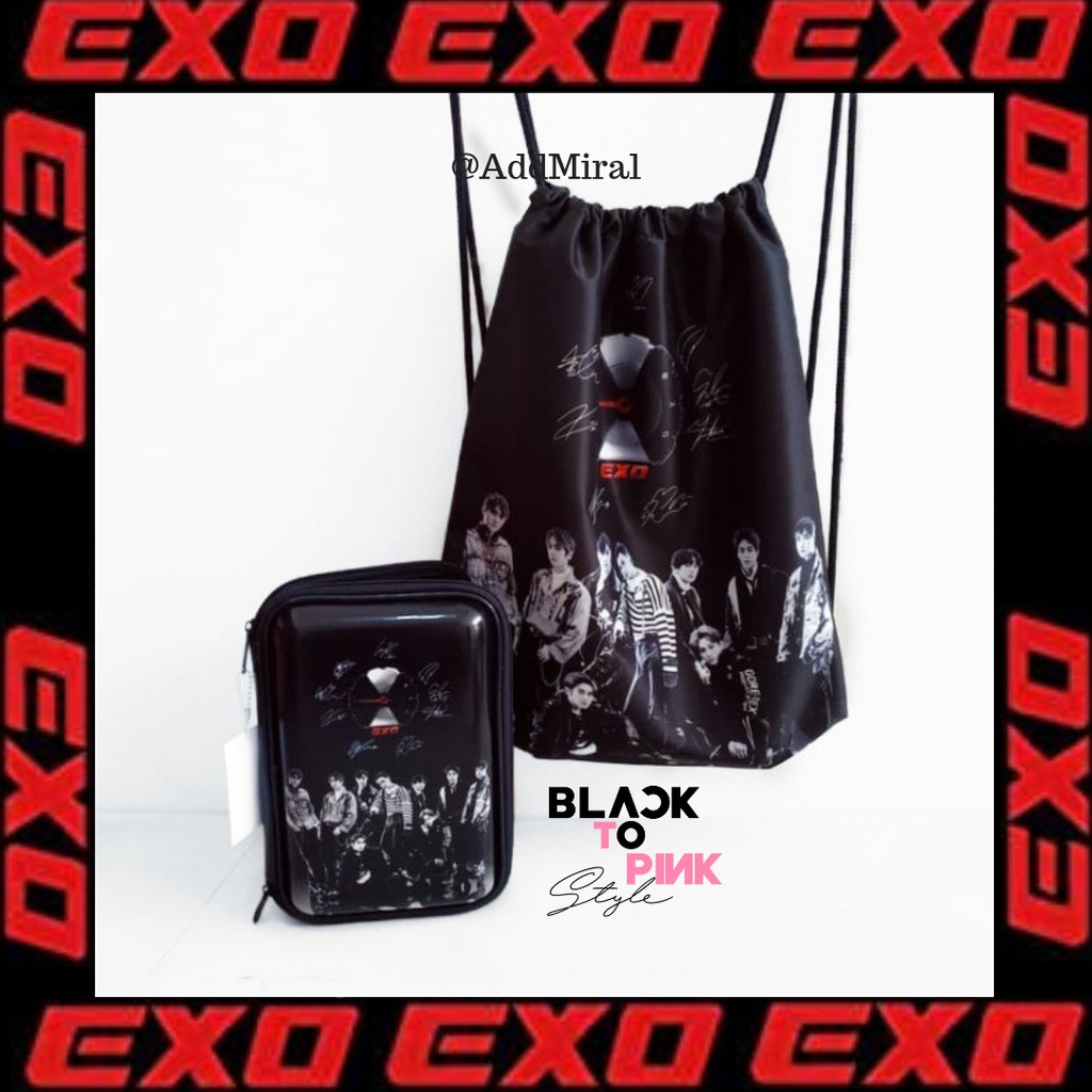

PAKET TAS EXO & KOTAK PENSIL MODEL SMIGGLE EXO EXOL KPOP
