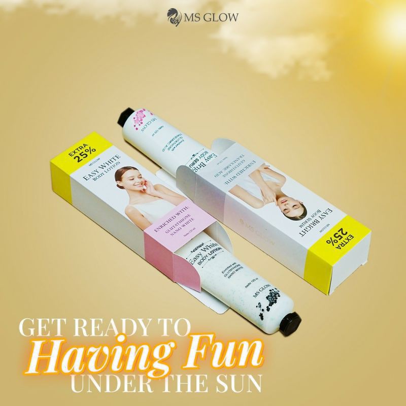 Easy Bright Body Ms Glow/Paket body care MsGlow MSGLOW
