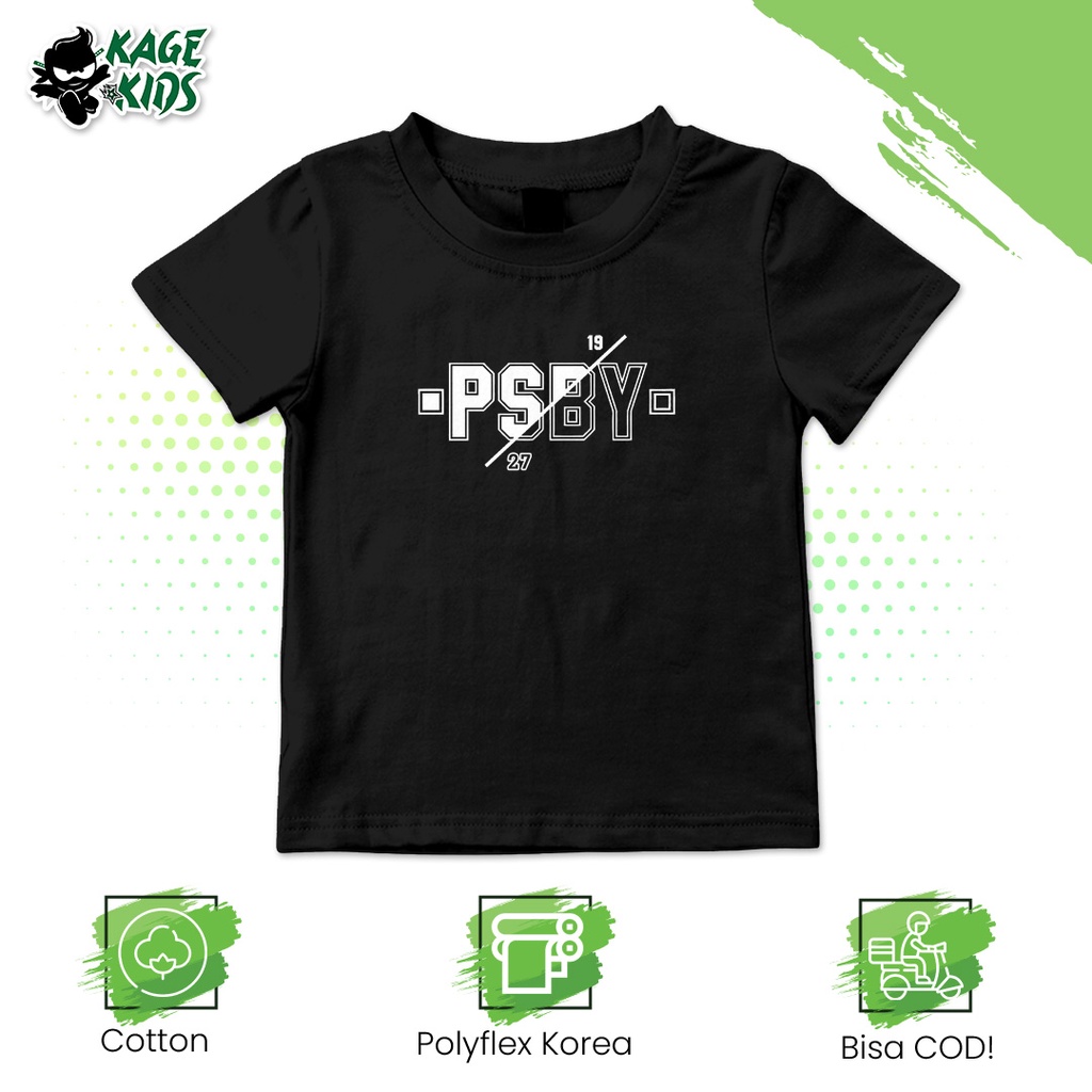 Kaos Distro Anak PSBY PERSEBAYA Laki Laki dan Perempuan / Baju Anak Motif Keren Bola