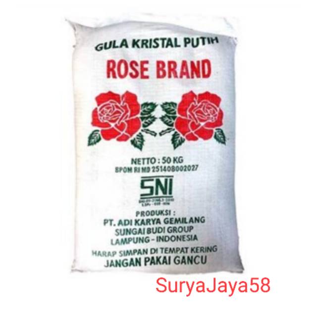 Gula rosebrand 50kg | gula rosebrand karung | gula rosebrand 50kg | SuryaJaya58