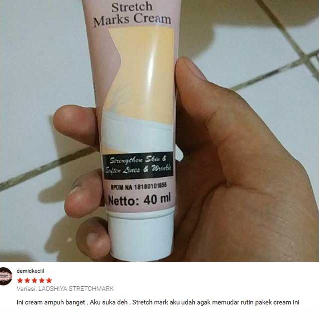 [COD] Strechmark / Cream Strechmark / Cream Penghilang Strechmark LAOSHIYA 40ML BPOM ORIGINAL