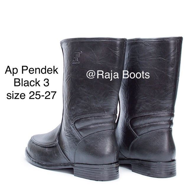 Sepatu Ap Boots Pendek Hitam Black 3