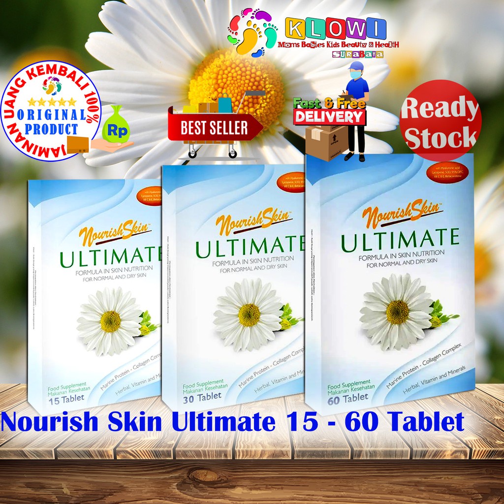 Nourish Skin Ultimate Tablet (Mengatasi Kerutan, Flek Hitam, Kulit Kering dan Kusam)