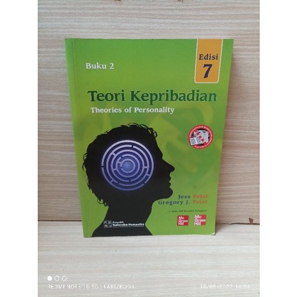 Buku Original Teori Kepribadian Buku 2 Edisi 7 By Jess Feist.Gregory J