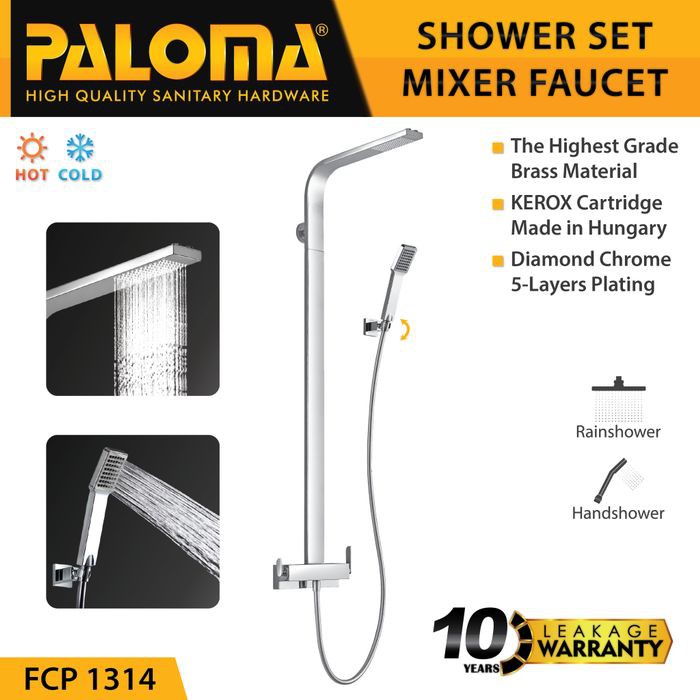 PALOMA FCP 1314 Shower Tiang Set Column Mandi Keran Kran Panas Dingin