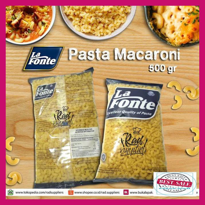 

68Ty8Yg- La Fonte Macaroni 500Gram, Spesial Pasta, Best Price! 7Rtyr67-