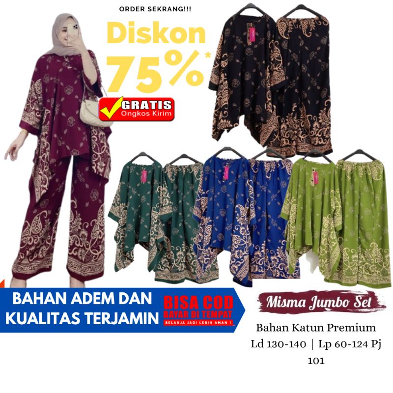 Setelan Tie Dye Setelan Misma Jumbo Set by Sancaka Set Rayon Lengan Panjang Aik Big Set Jumbo Ld 140