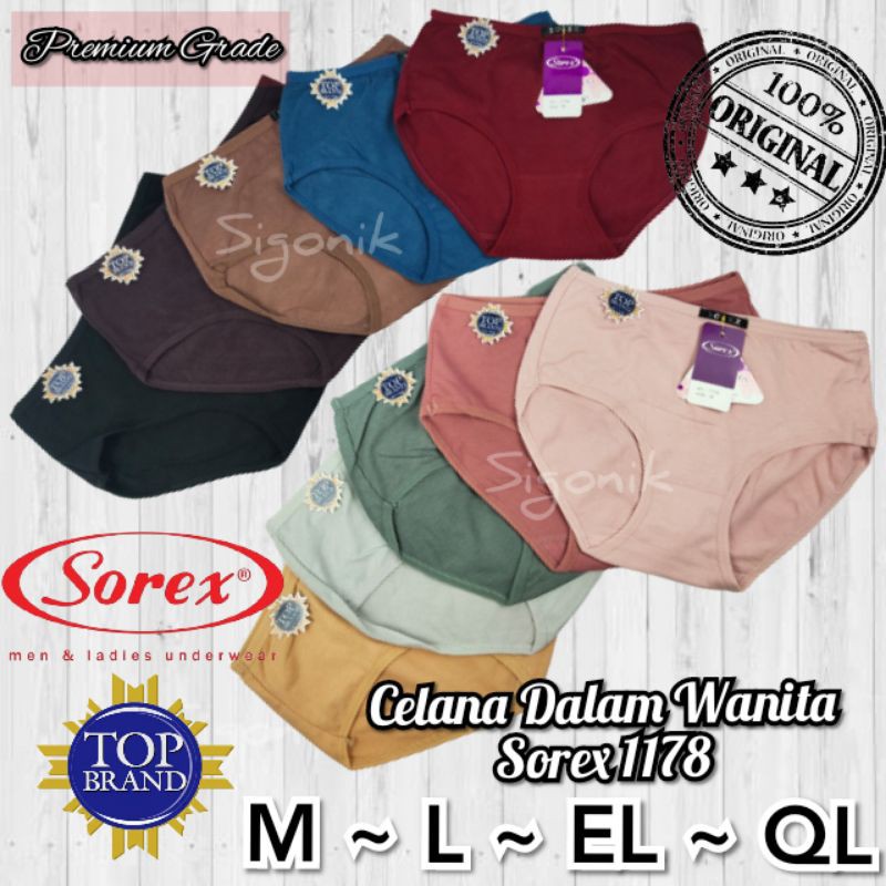 Original CD Celana Dalam Wanita Sorex 1178 M L EL QL Premium Big Size