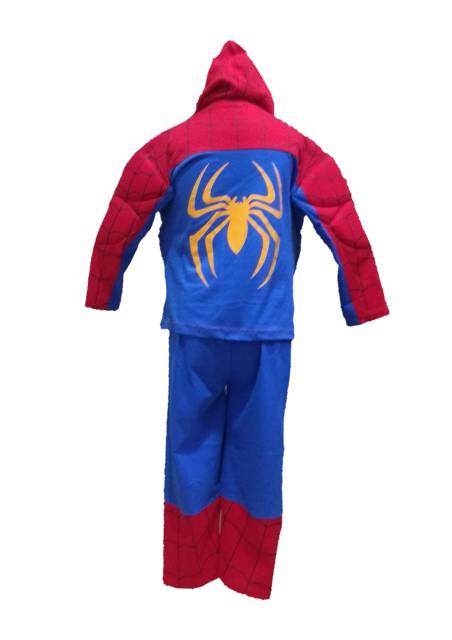 Kostum Busa Anak Spiderman Otot Baju Superhero Setelan Ultah Karakter Cosplay Avengers