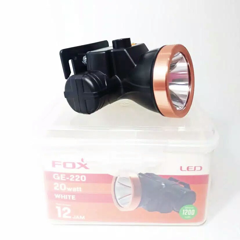 Fox Senter Kepala LED GE-220 - 20watt Lampu Putih