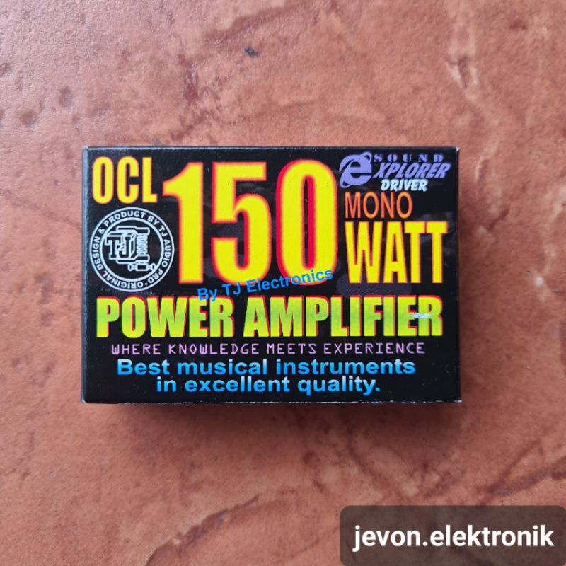 Driver 150 Watt Ocl Mono Heavy Duty Power Amplifier TJ