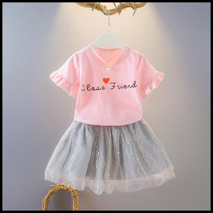 Setelan Baju & Rok Anak Perempuan / Set Baju Anak Perempuan Baju & Rok
