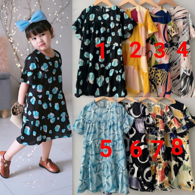 Dress Anak Susun Zada Bahan Rayon Viscose Super Premium Best Seller Terlaris