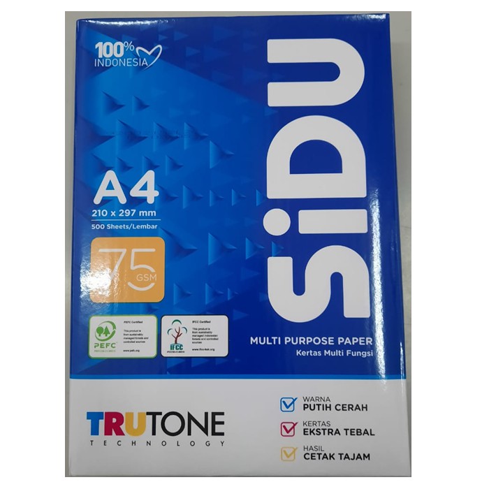 

KERTAS HVS A4 SIDU 75 Gr PROMO MENARIK HARGA MURAH