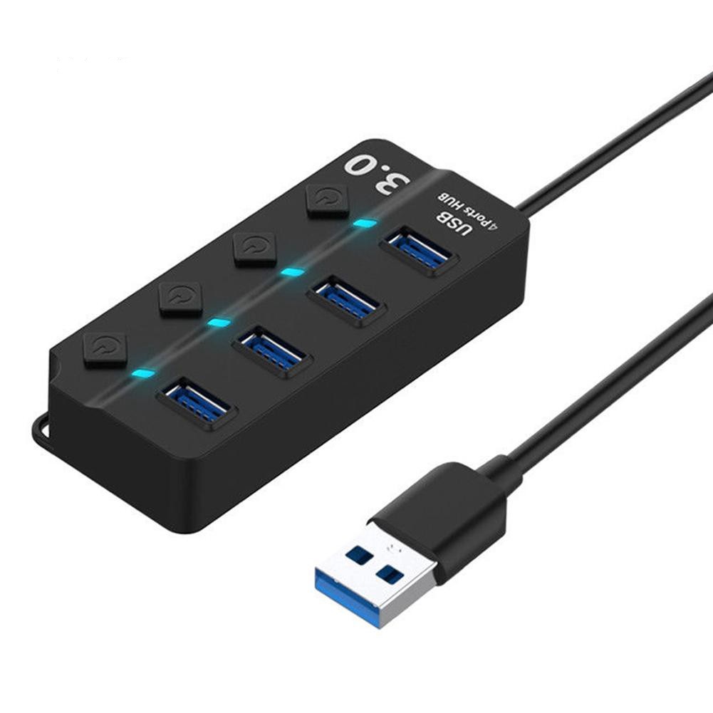USB HUB Adapter Splitter 3Port High Speed Dengan Card Reader SD / TF.