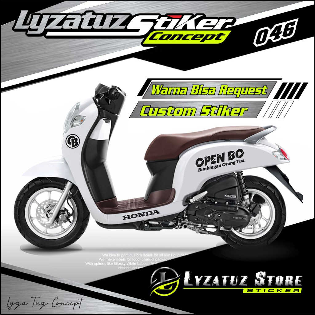 Cutting Sticker Striping Scoopy Open bo murah kekininan