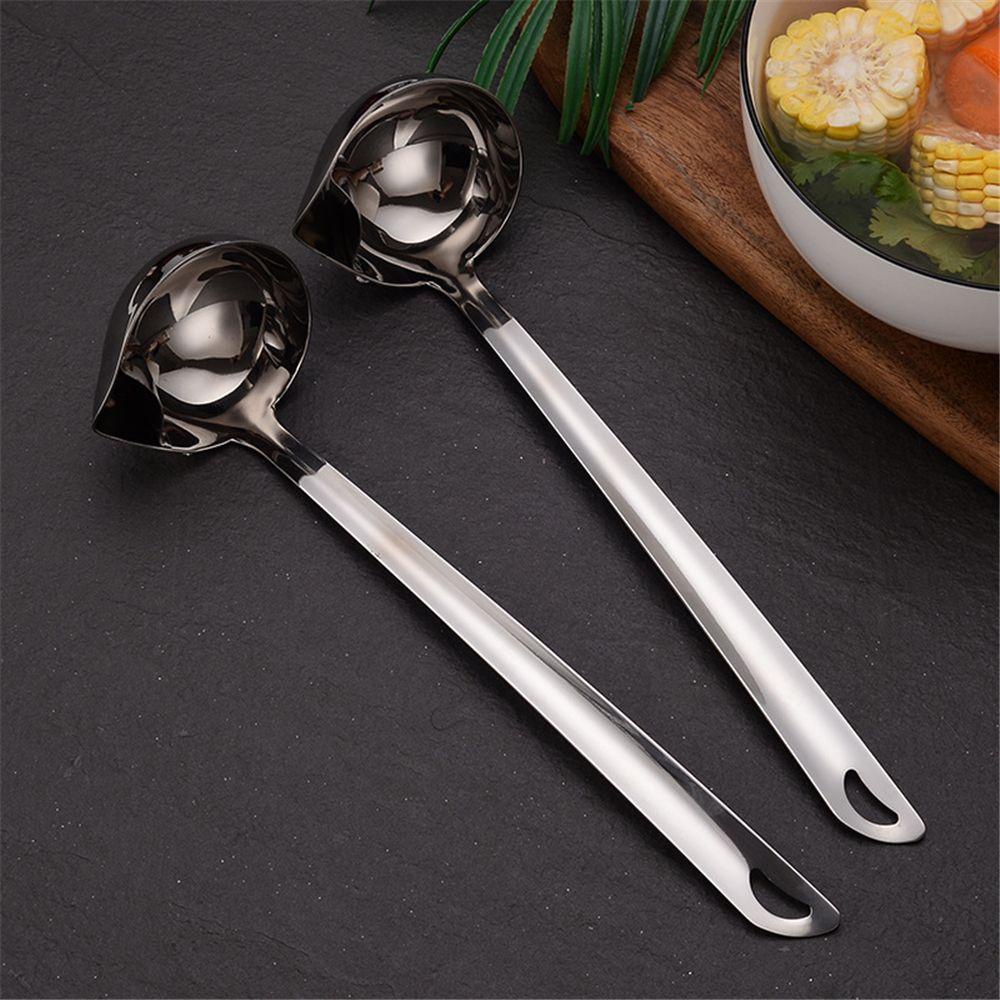 Populer Sendok Sup New Stainless Steel Kitchen Oil Skimmer Ladles