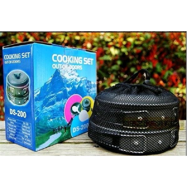 PERLENGKAPAN OUTDOOR Alat Masak Camping Ds 200. Cooking Set Ds 200. Alat Masak Camping