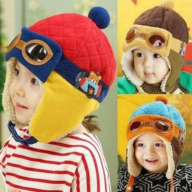 Pilot hat topi korea anak / Topi pororo