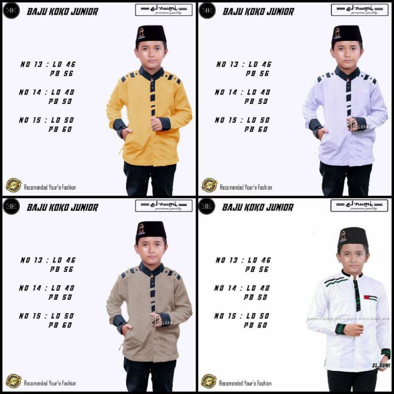 (BISA COD) Baju Koko Hadroh Anak Gus Azmi Koko Hadroh Anak Azzahir Koko Anak Palestin Kombinasi