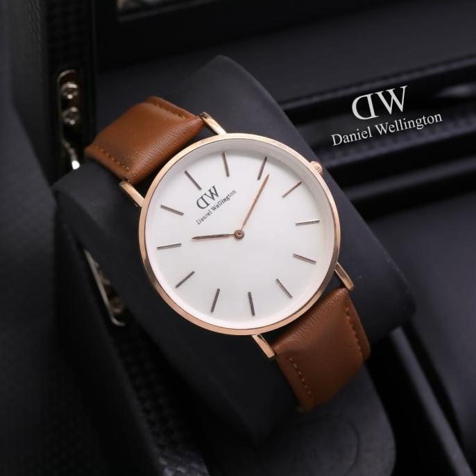 RECOMENDED JAM TANGAN DW/JAM FASHION PRIA TALI KULIT0 - DW002
