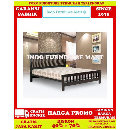Tempat Tidur Ranjang Kayu Bed Frames Siantano Double Mariposa