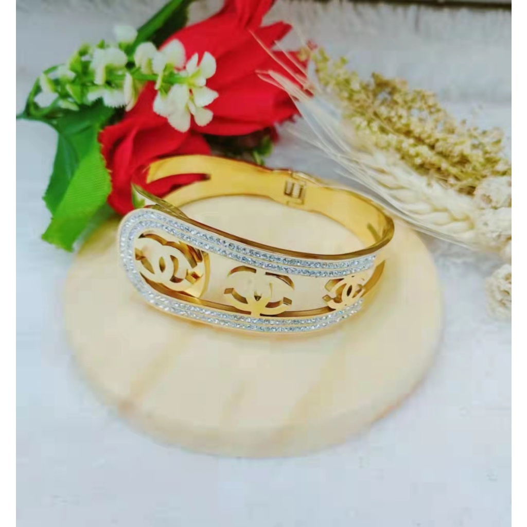 Gelang Titanium Mata Full Perhiasan Fashion B226