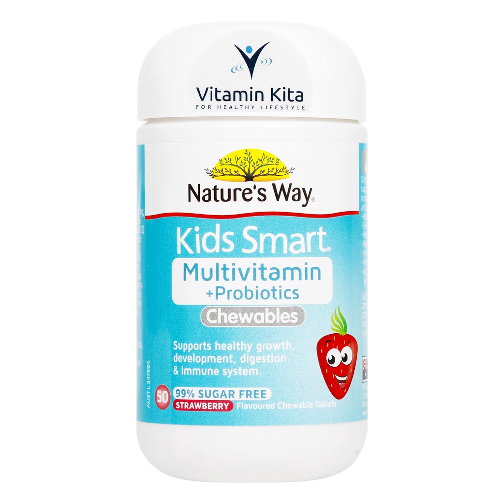 Natures Way Kids Smart Multivitamin Plus Probiotics-50 Chewtab