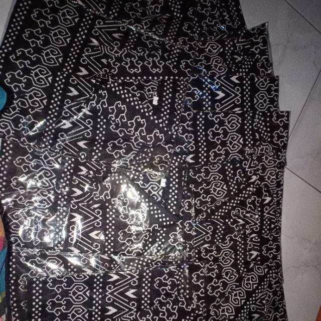 Kemeja Batik Fashion Motif Monocrome Semut Lengan Pendek