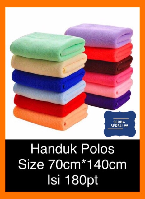 Handuk Mandi Polos Ukuran BESAR 70 x 140cm