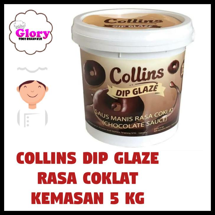 

TERBARUU!! collins dip glaze 5kg coklat / topping donat/ topping kue TERLARIS