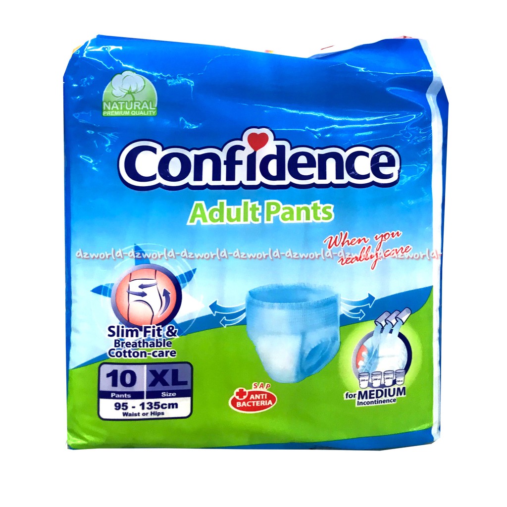 Confidence Adult Pants XL 10Pcs Popok Celana Dewasa Orang Tua Konfiden XL10